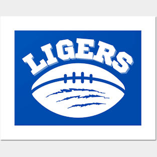 Ligers Football Team Logo (White) Posters and Art